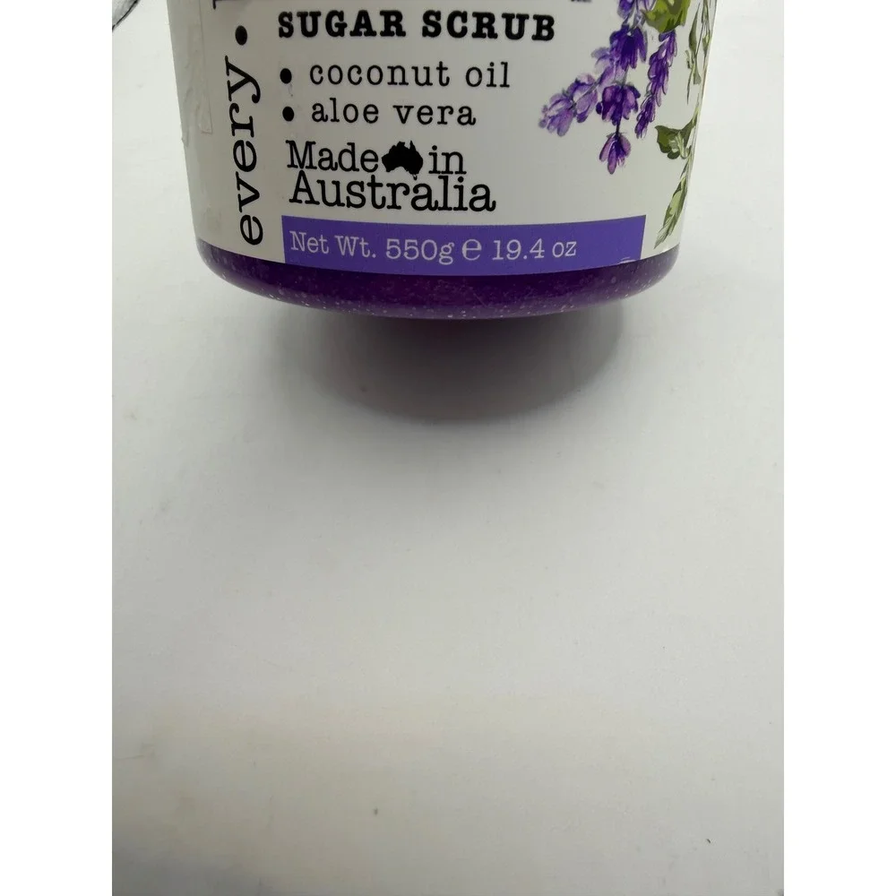 Every Body Lavender & Jasmine Sugar Scrub Coconut Oil Aloe Vera 19.4oz Australia
